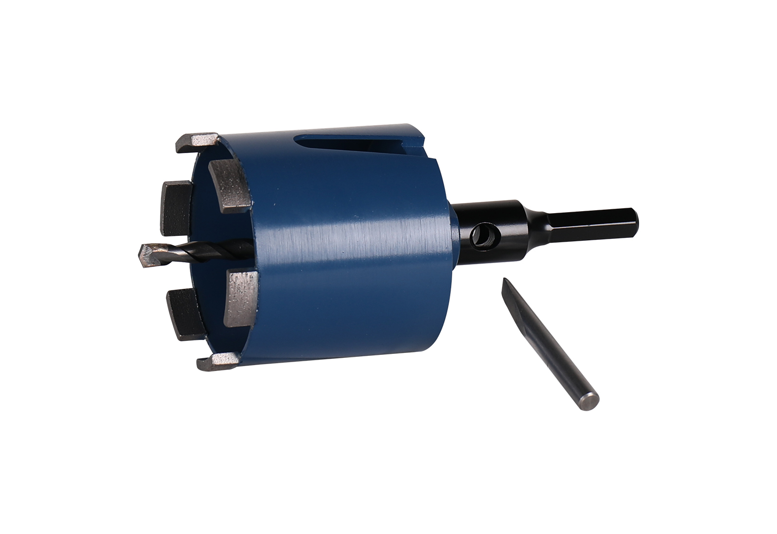 Adapter Sechskant mit Zentrierbohrer 120 mm und Treibkeil