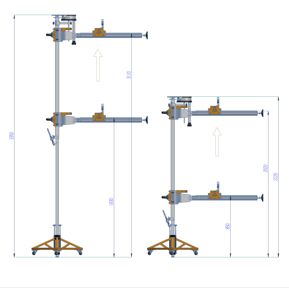 Teleskopbohrständer TBS-3000/PRO
