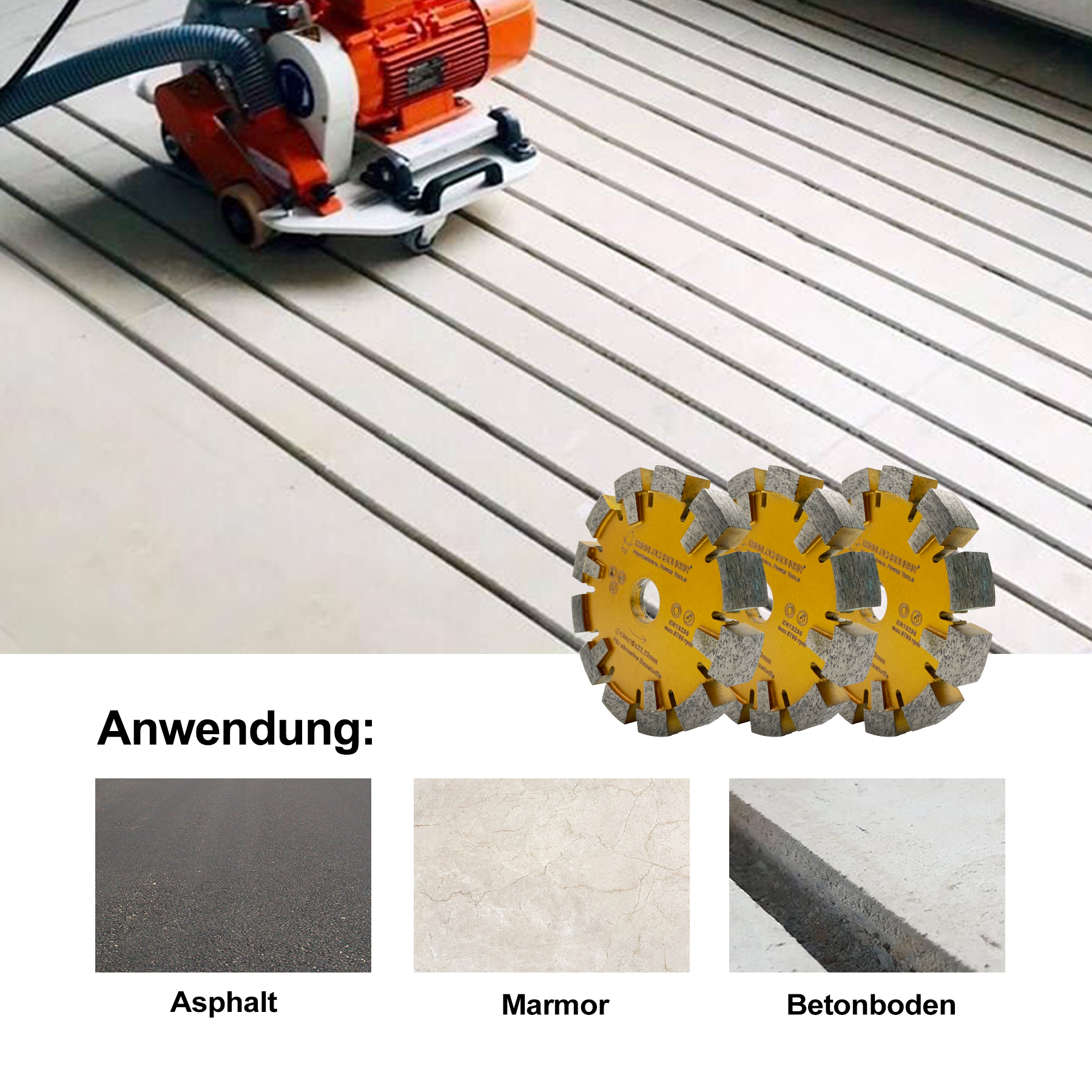 Diamant Frässcheibe ECKIG Ø 130 mm