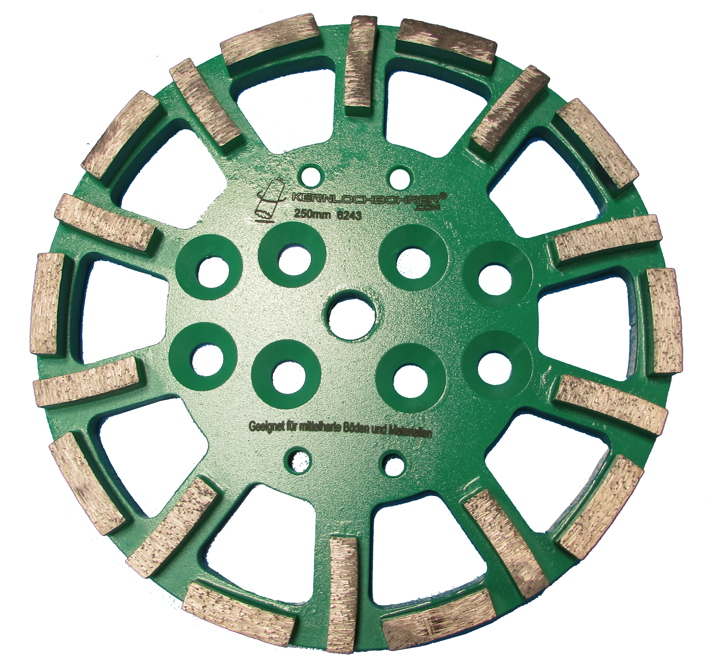 Diamantschleifteller Ø 250 mm für mittelharte Böden