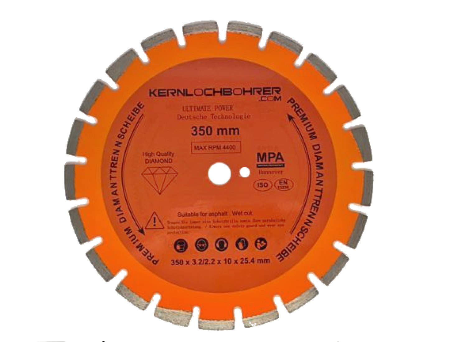 PREMIUM Diamant Trennscheibe Ø 350 mm für Asphalt