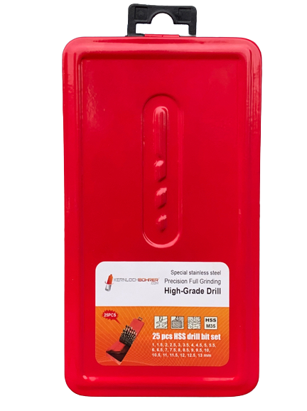 Metallbohrer-Set 19-tlg, HSS-CO Titan beschichtet