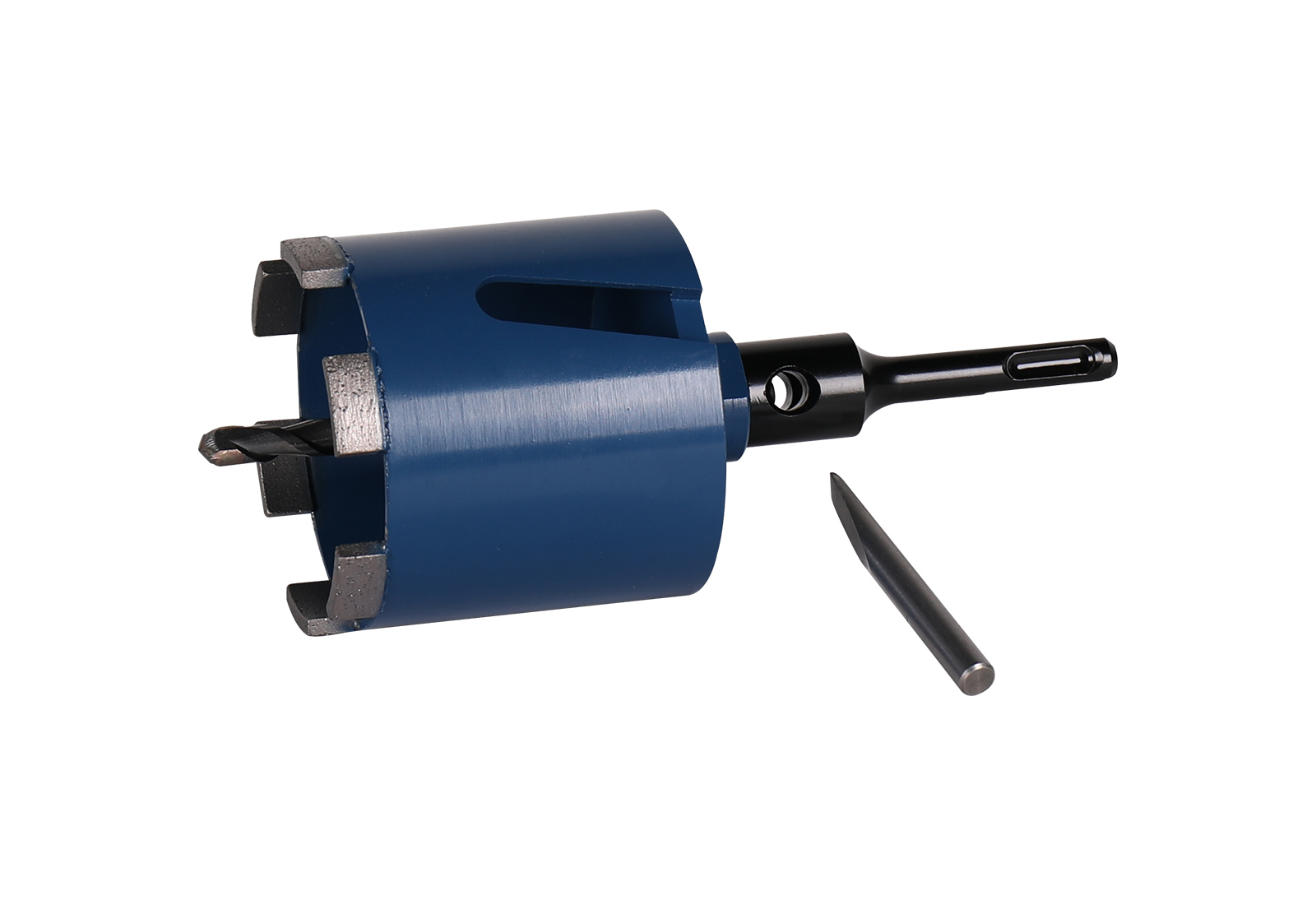 Adapter SDS Plus mit Zentrierbohrer 120 mm und Treibkeil