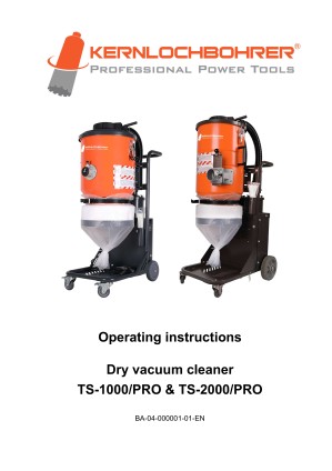 Operating instructions for: Industrial hoover TS-1000/PRO and TS-2000/PRO 