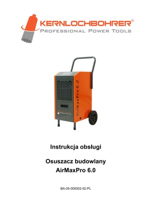 Instrukcja obsługi: Osuszacz budowlany AirMaxPro 6.0