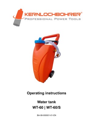 Operating instructions for: Plastic water tank WT-60 / WT-60/S