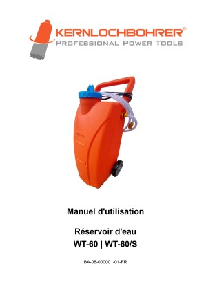 Mode d'emploi pour : Réservoir d'eau en plastique WT-60 / WT-60/S