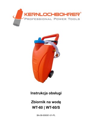 Istruzioni per l'uso di: Serbatoio dell'acqua in plastica WT-60 / WT-60/S