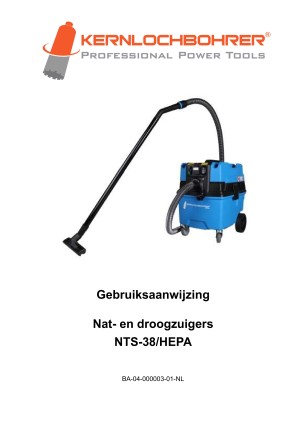 Bedieningsinstructies voor: Nat-droogzuiger NTS-38/HEPA