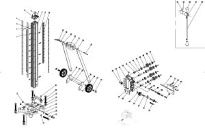 Exploded view for: Core drill rig KBS-280M