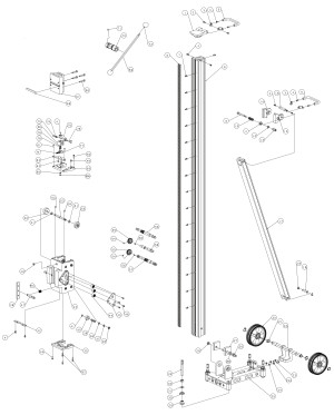 Exploded view for: Core drill rig KBS-352/XL-PRO